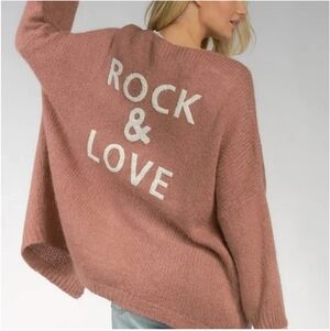 ELAN ROCK & LOVE SWEATER CARDIGAN SIZE O/S